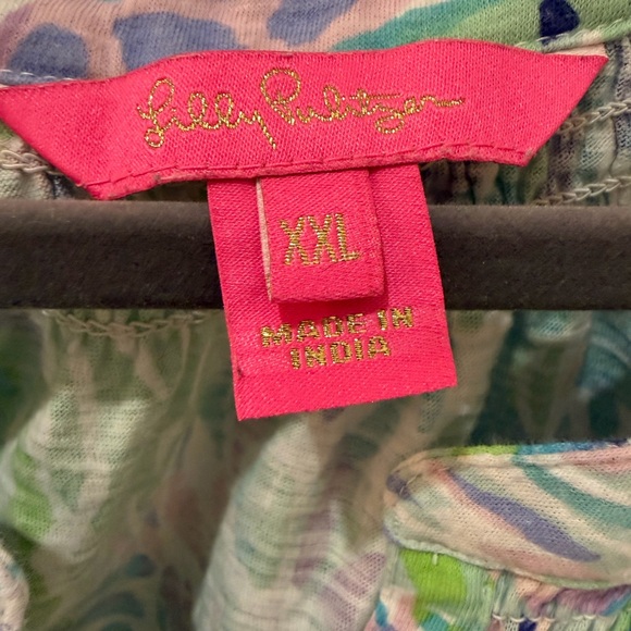 Lilly Pulitzer Vibrant Blue and Green Tank Top - Picture 2 of 5